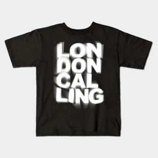 London Calling / Retro Punk Typography Design Kids T-Shirt